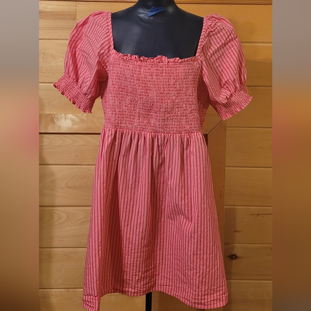 Draper James smocked bodice dress in Barbie pink!